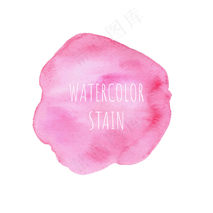 白色背景上的抽象粉色水彩。彩色喷溅在纸上。