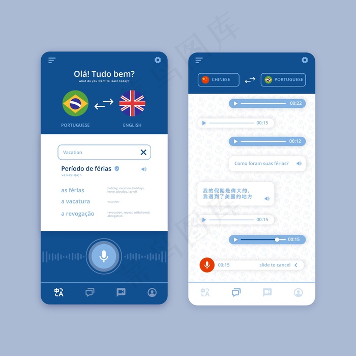 翻译应用程序概念eps,ai矢量模版下载