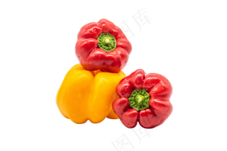 红色和黄色菜椒