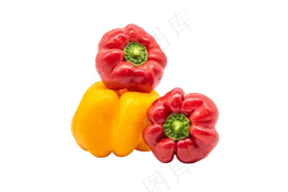 红色和黄色菜椒