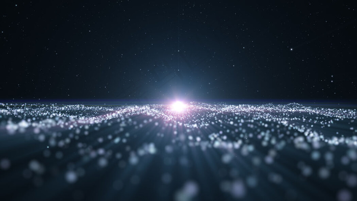 2020年新年。背景。灯光抽象。圣诞快乐背景。闪闪发光。散焦粒子。