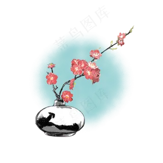 冬季粉色唯美梅花