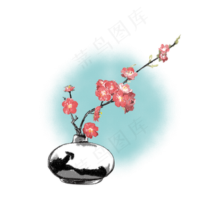 冬季粉色唯美梅花