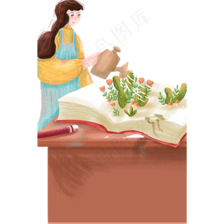 教师节浇花教师