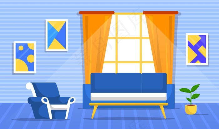 家庭室内背景主题