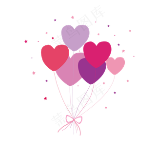 七夕情人节气球矢量素材