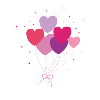 七夕情人节气球矢量素材