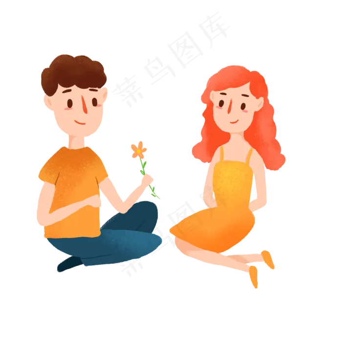 卡通七夕情人节元素设计(2000X2000(DPI:96))psd模版下载