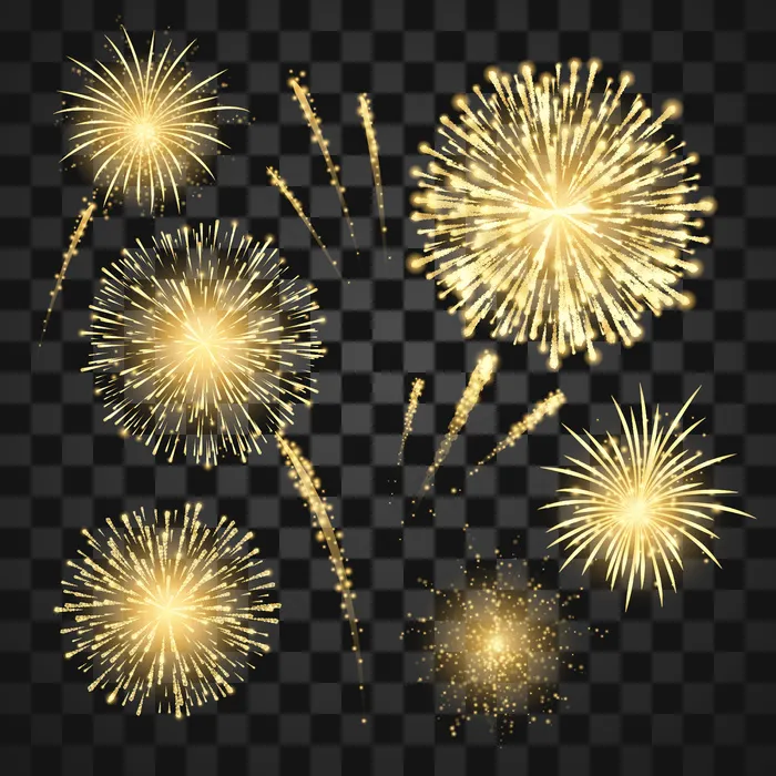 金节烟花套装eps,ai矢量模版下载
