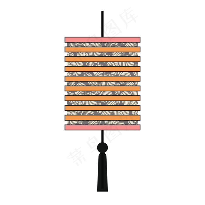 扁平化中秋灯笼ai矢量模版下载