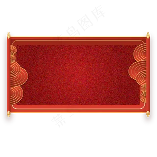 新年红金边框
