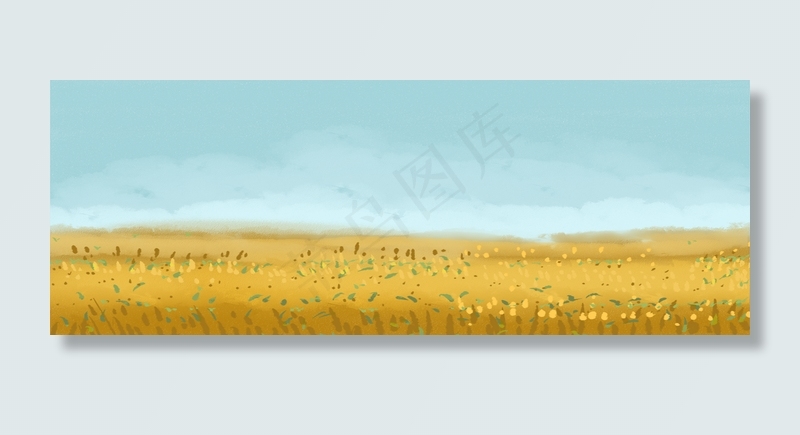 芒种卡通小清新插画背景