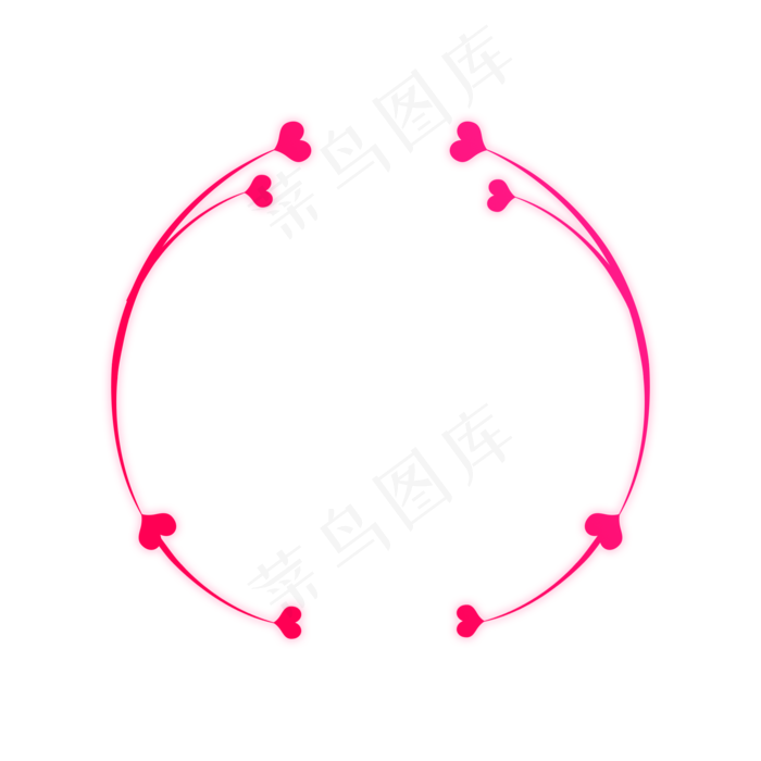 七夕情人节爱心边框(2000X2000(DPI:300))psd模版下载