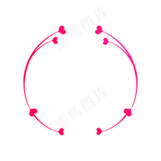 七夕情人节爱心边框