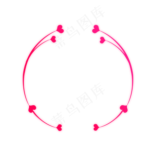 七夕情人节爱心边框