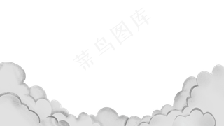 小清新卡通创意边框云朵