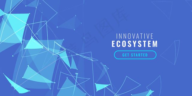 抽象数字三角网格网络背景