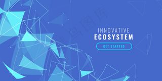 抽象数字三角网格网络背景