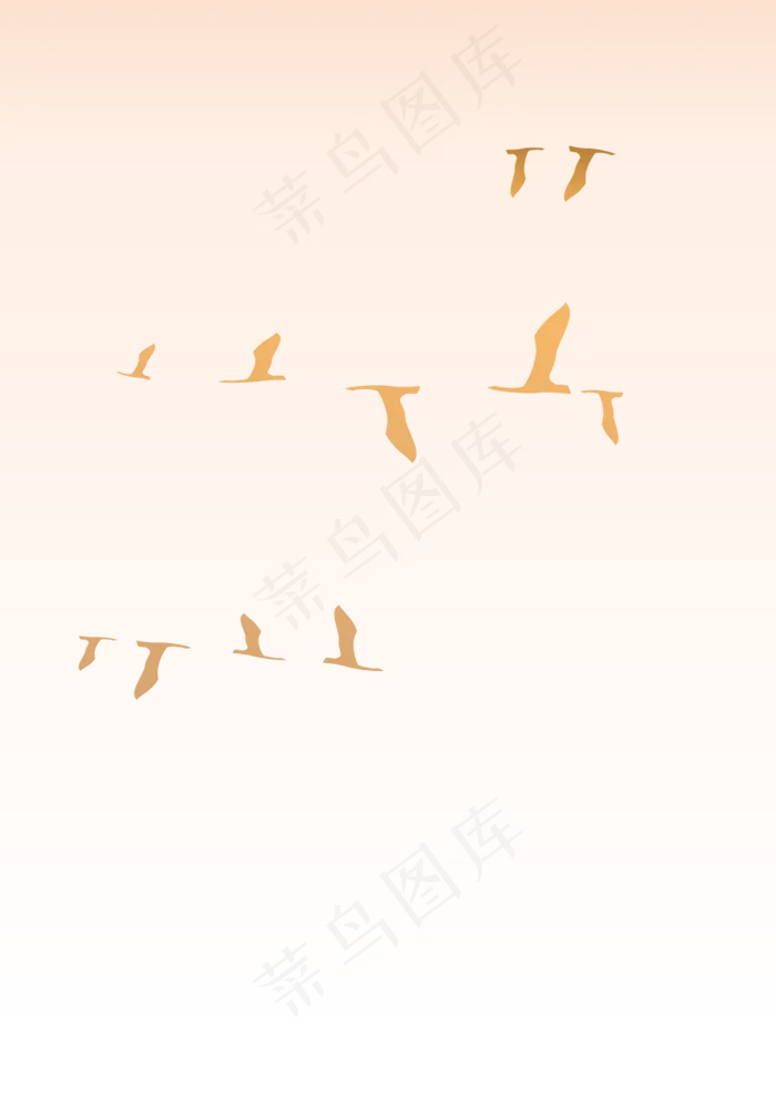 大雁剪影秋天鸟飞(2480X3508(DPI:300))psd模版下载