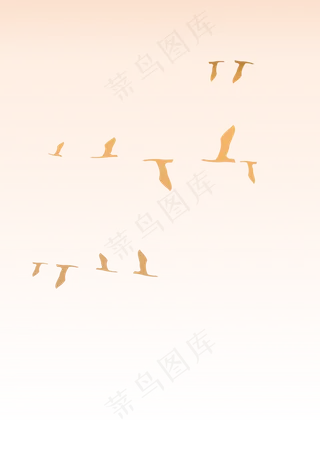 大雁剪影秋天鸟飞