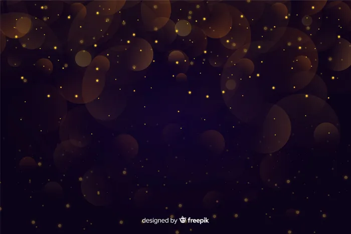 金色的粒子在黑暗的背景下跳跃eps,ai矢量模版下载