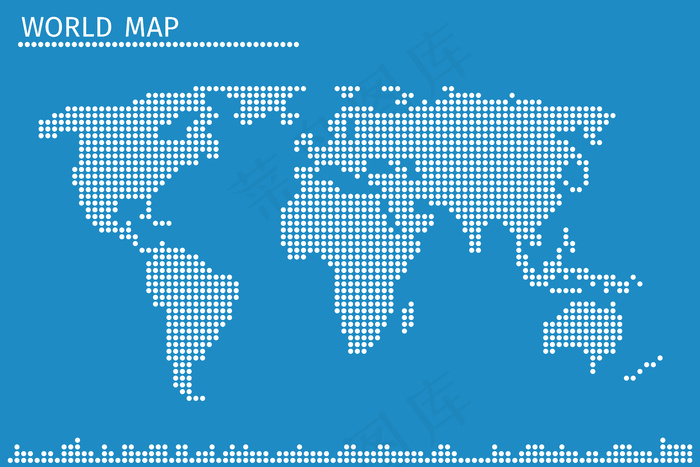 地球仪世界点地图。全球地理呈虚线状，