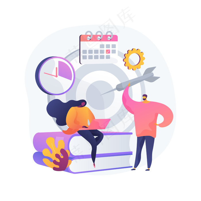 学科抽象概念向量图解。个人素质、员工纪律、勤奋、自律培训、行为规范、遵守规则、控制习惯抽象隐喻。