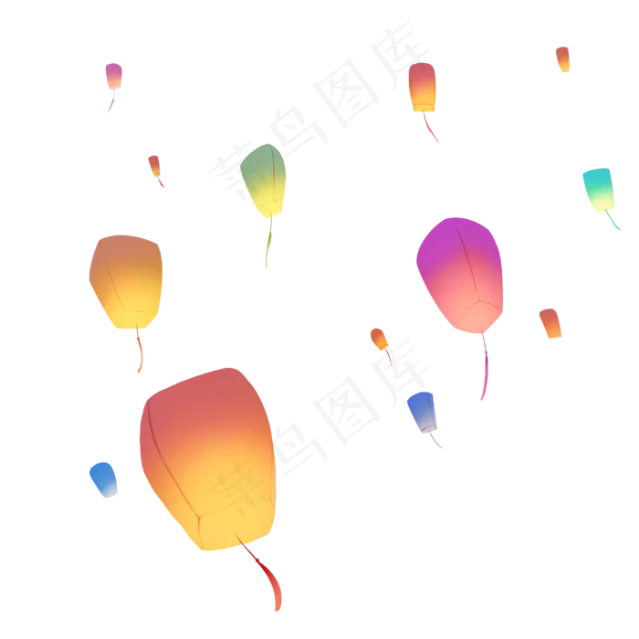中秋节孔明灯(3000X3000(DPI:299))psd模版下载