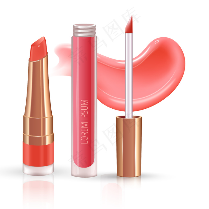 唇膏化妆用真实的奶油涂抹真实的液体口红