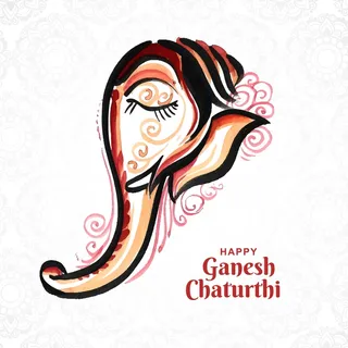 艺术快乐 ganesh chaturthi 创意卡片背景
