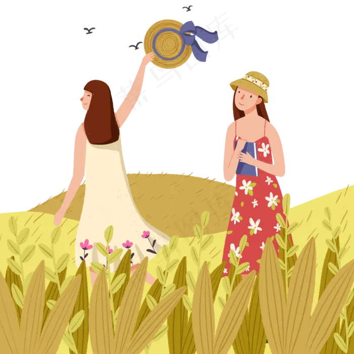 立秋节气田野场景(2000X2000(DPI:300))psd模版下载