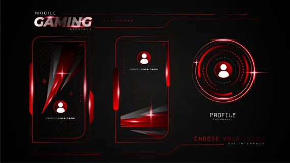 抽象红色手机游戏界面