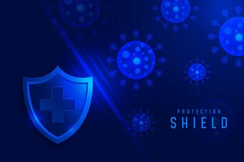 冠状病毒防护罩背景