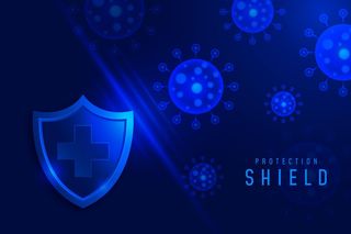 冠状病毒防护罩背景