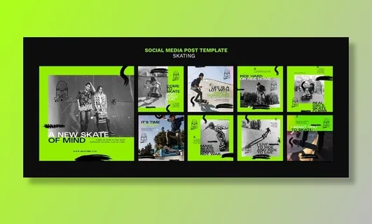 滑冰广告模板
