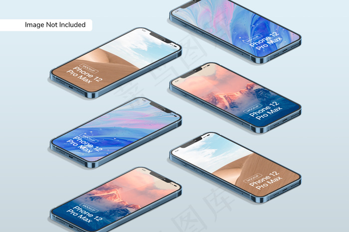 智能手机12 pro max实体模型样机psd模版下载
