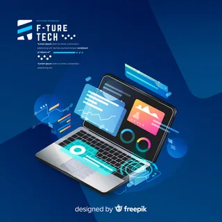 梯度等距笔记本电脑技术背景