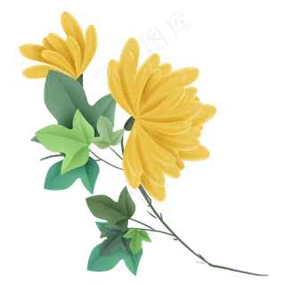 秋天立体金菊