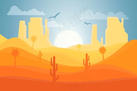 沙漠景观-视频会议背景