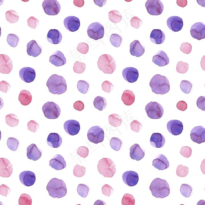 水彩画圆点图案