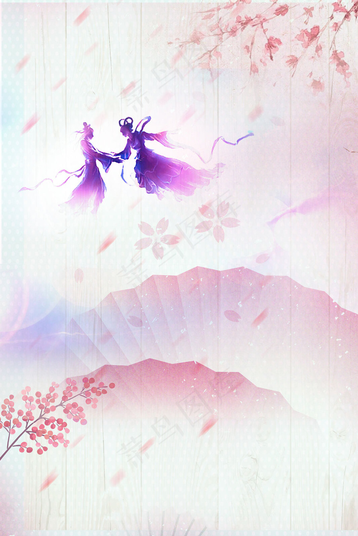 七夕情人节牛郎织女海报