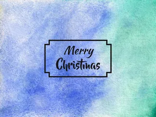 圣诞快乐水彩背景