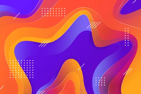 抽象色彩背景与孟菲斯效应