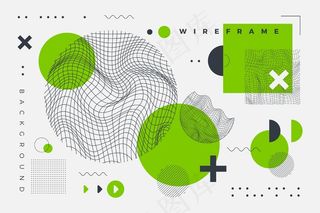 平面抽象线框背景