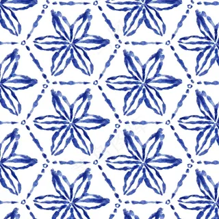 水彩花shibori图案