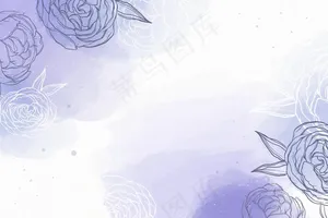 水彩背景与手绘元素
