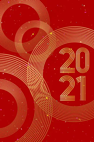 新年2021红色中式