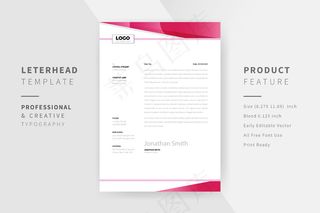 粉红色现代信头