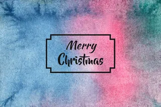 圣诞快乐水彩背景