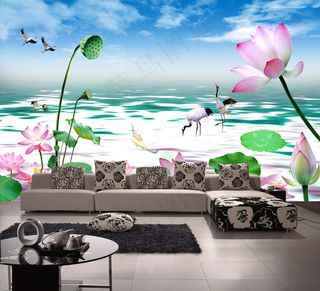 电视墙背景画效果图片